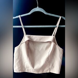 SHEIN Tan Fitted Crop Tank